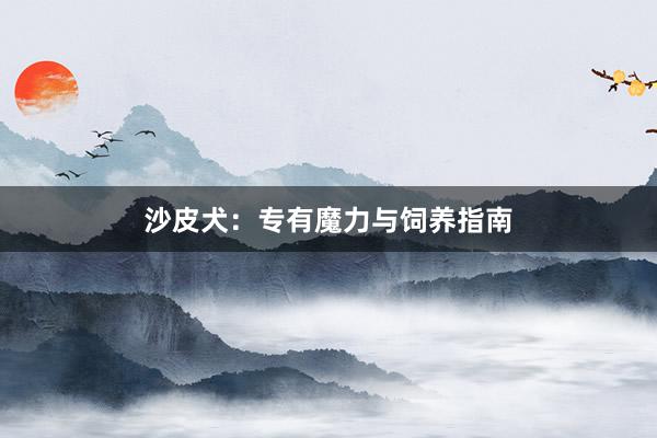 沙皮犬：专有魔力与饲养指南