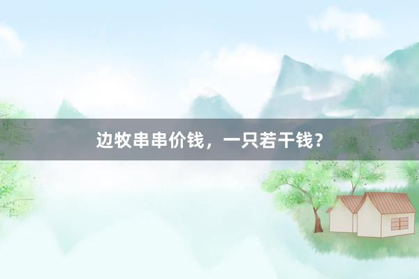 边牧串串价钱，一只若干钱？